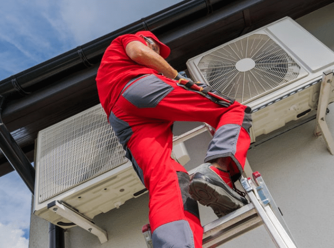 Inspecting the AC Fan Blades