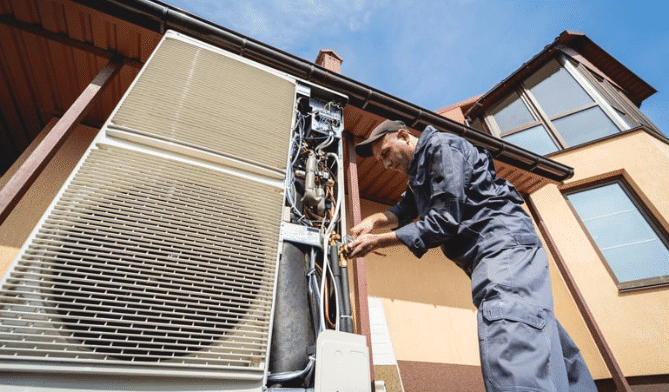 an export doing hvac installation